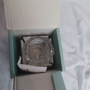 Party Lite Radiant Rose Votive Holder Lead Crystal New In the Box P7295